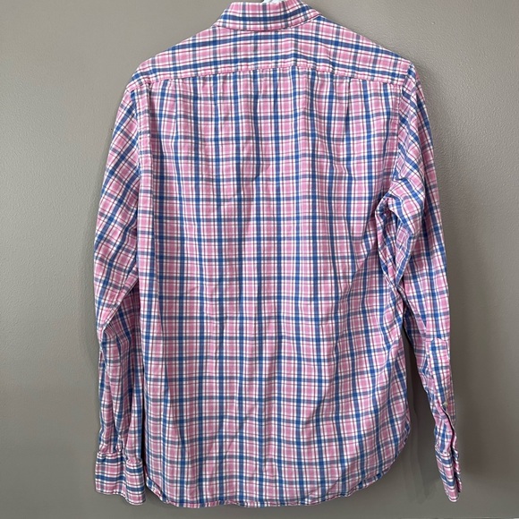 J.Crew Factory Blue Pink Plaid Button Down - Picture 5 of 7